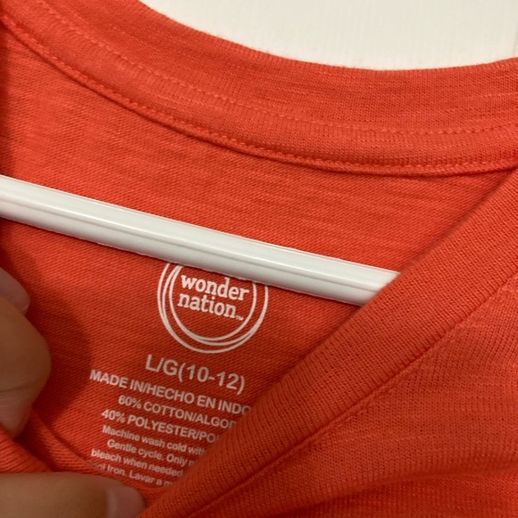 Wonder Nation Striped Color Block Pocket Tee L - Picture 5 of 7